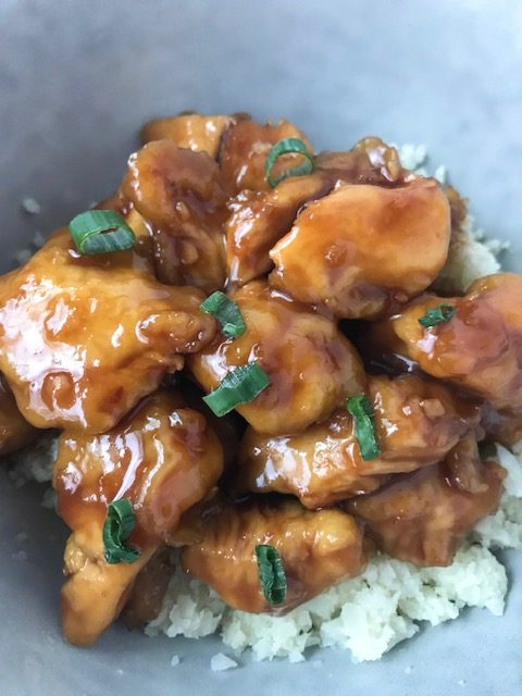 Spicy Orange Chicken and Cauliflower Rice Recipe